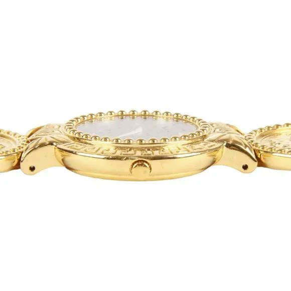 Authentic Gianni Versace Signature Medusa Head Gold Plated Vintage Coin Watch - Picture 5 of 12